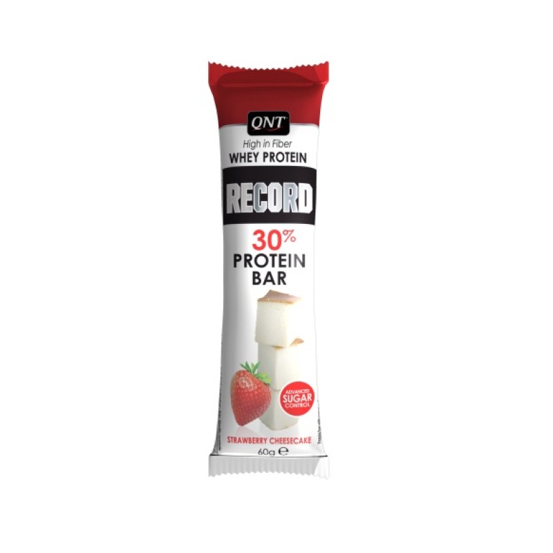 QNT RECORD 30% PROTEIN BAR Strawberry Cheesecake