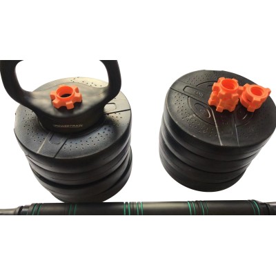 Power Train Starter Pack 40 Κιλών Σετ Αλτήρων-Μπάρας-Kettlebell PF-180418