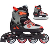 Nijdam Inline Skates ‑ Παγοπέδιλα Combo ρυθμιζόμενα Red Raider N14AC01