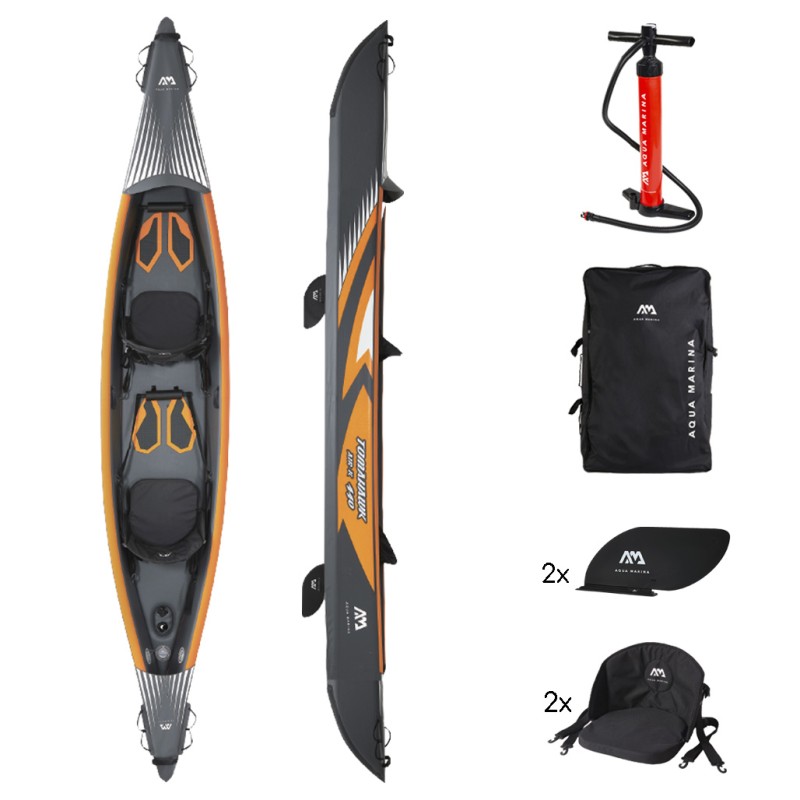 Aqua Marina Φουσκωτό Διθέσιο Καγιάκ Tomahawk II AIR-K440 2AT. 440cm - 15683 - Σε 24 Άτοκες Δόσεις