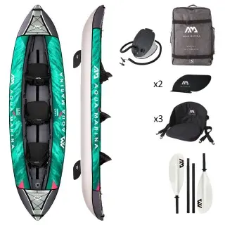 Aqua Marina Φουσκωτό Τριθέσιο Καγιάκ Laxo 3AT. 380cm - 15679 - Σε 12 Άτοκες Δόσεις