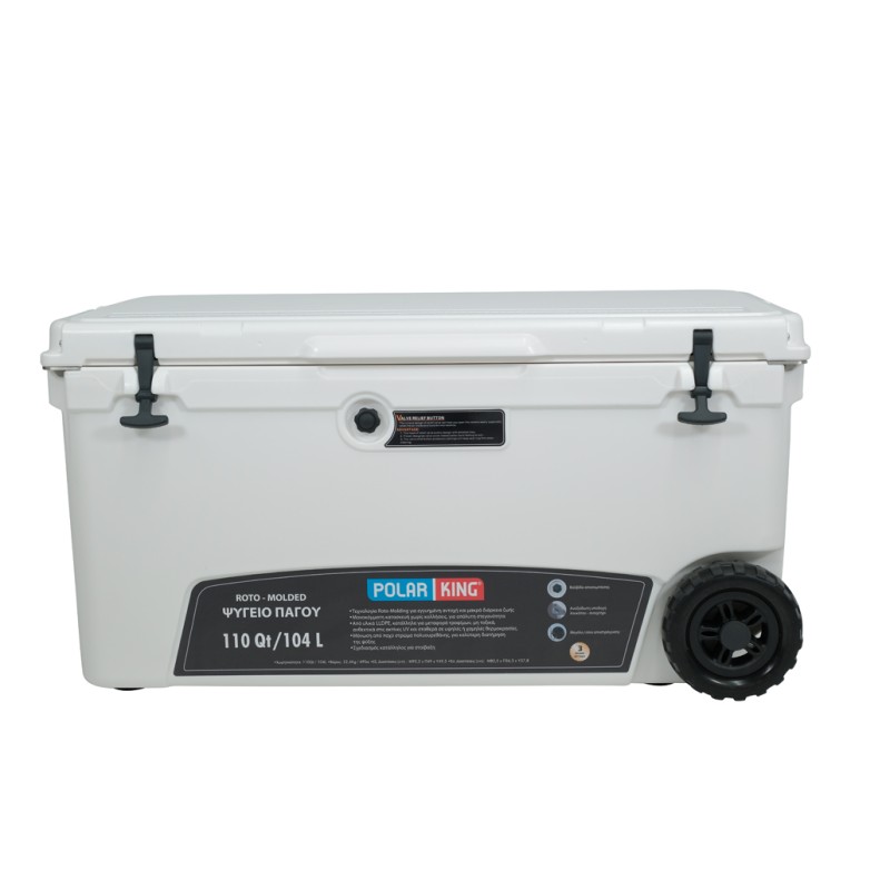 Polar King Ψυγείο πάγου 110Qt / 104L Roto με ρόδες - 31606