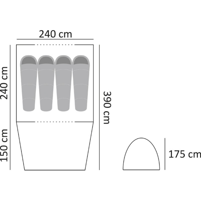 Grasshoppers Σκηνή 4 ατόμων Electra L 10502