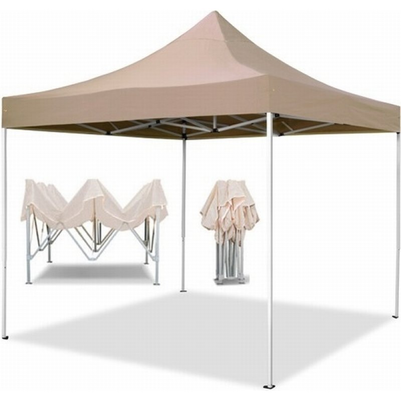 Gazebo Κιόσκι Polyester 3Χ3 Πτυσσόμενο TH 10001 Καφέ Αμμου