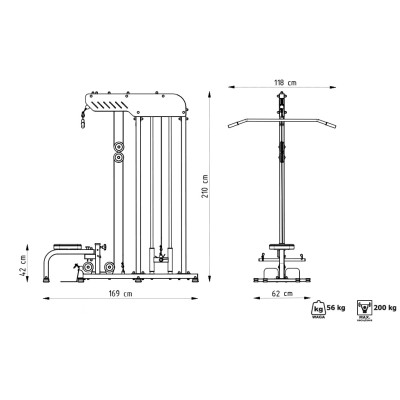 Marbo Τροχαλία Πλάτης   Κωπηλατική  MS‑W101