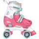 Nijdam Roller Skates Junior Adjustable Hard Boot Disco Twirl 52QN-RWB