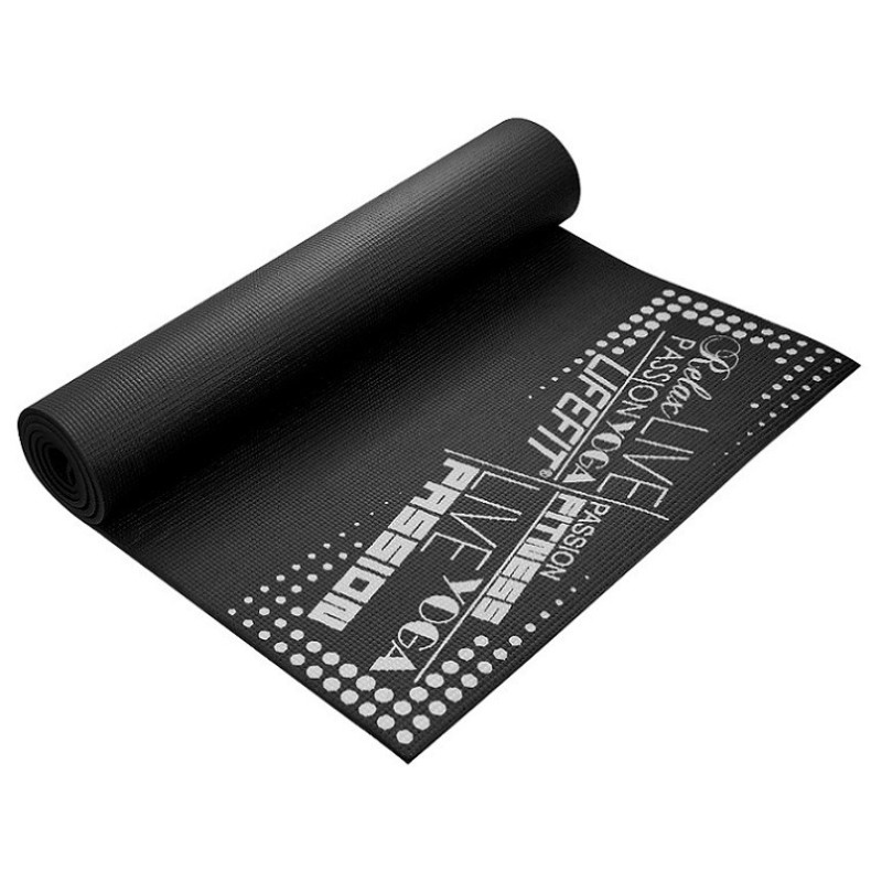 Life Fit Στρώμα γυμναστικής Yoga Mat SlimFit A02-06 Μαύρο