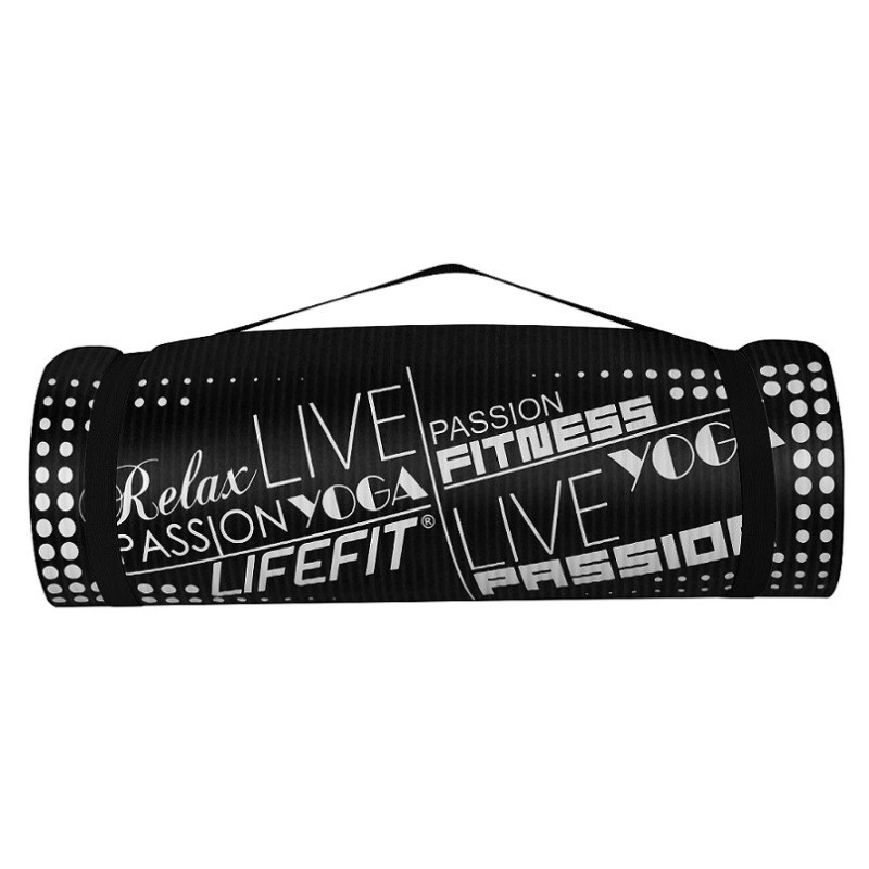 Life Fit Στρώμα γυμναστηρίου NBR Mat Exclusive C01-06 180 x 60cm Μαύρο