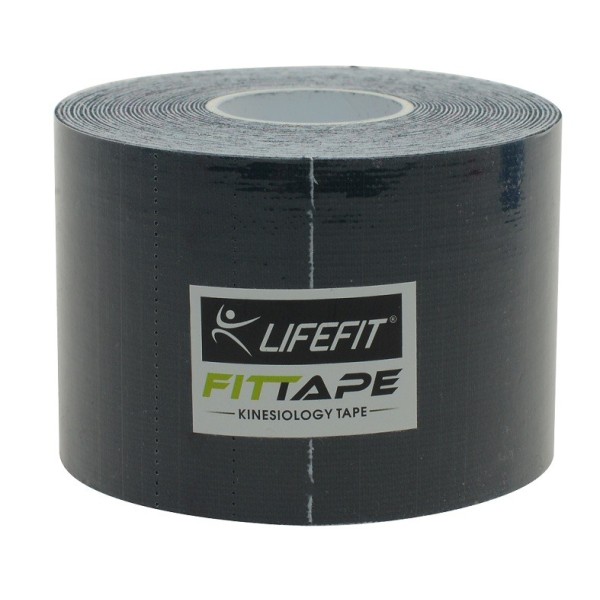 Life Fit Ταινία Κινησιοθεραπείας F-TAPE-02 Μαύρη 5x500cm