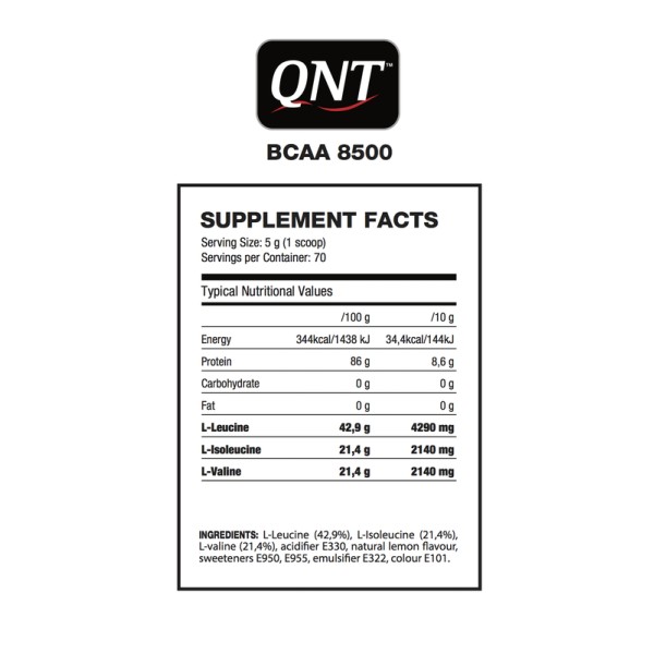 QNT BCAA 8500 INSTANT POWDER 350gr