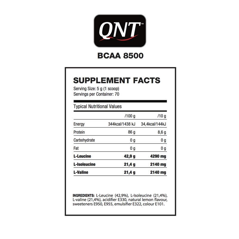 QNT BCAA 8500 INSTANT POWDER 350gr