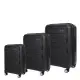 Σετ 3 βαλίτσες Newcom N1312 PC σετ 3 τεμαχίων 50x22x36 cm + 61x25x43 cm + 71x29x50 cm μαύρο