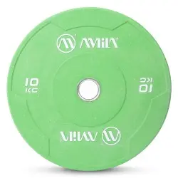 Δίσκος Color Bumper Plate Slim 50 mm 10 kg – Πράσινο