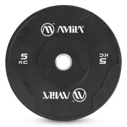 Δίσκος AMILA Black W Bumper Slim 50mm 5Kg