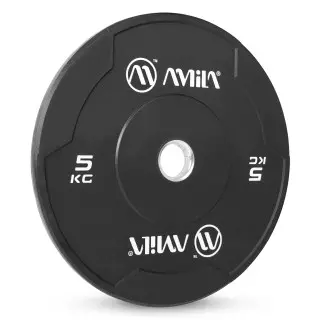 Δίσκος AMILA Black W Bumper Slim 50mm 5Kg Δίσκος AMILA Black W Bumper Slim 50mm 5Kg