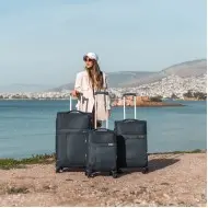 Βαλίτσες trolley Cardinal 3800 (σετ 3 τεμαχίων) 55x23x37 cm + 66x25x40 cm + 77x30x46 cmσκούρο μπλέ