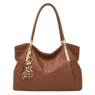 Δερμάτινη Γυναικεία Τσάντα Shopper ‘Ωμου Foxer 958136F καφέ