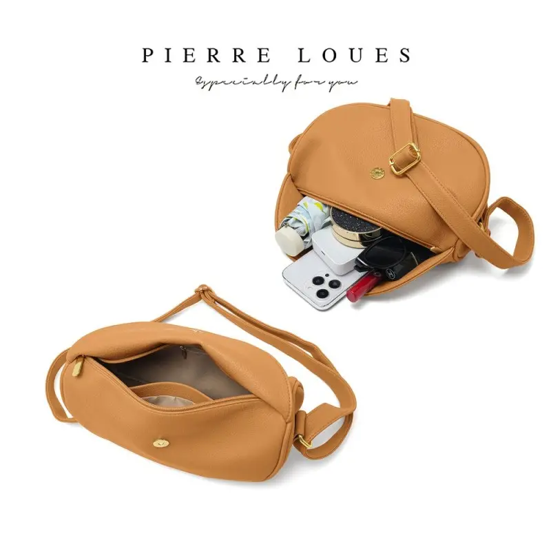 Τσάντα Γυναικεία Χιαστί Χιαστί Pierre Loues PL868-67 καφε Τσάντα Γυναικεία Χιαστί Χιαστί Pierre Loues PL868-67 καφε