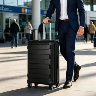 Σετ 3 βαλίτσες Newcom N1312 PC σετ 3 τεμαχίων 50x22x36 cm + 61x25x43 cm + 71x29x50 cm μαύρο