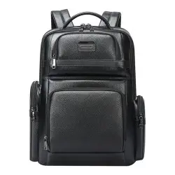 Δερμάτινο Σακίδιο πλάτης 24L 15,6” Bopai 61-123291 μαύρο