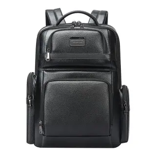 Δερμάτινο Σακίδιο πλάτης 24L 15,6” Bopai 61-123291 μαύρο
