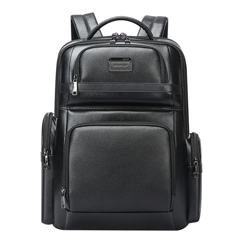 Δερμάτινο Σακίδιο πλάτης 24L 15,6” Bopai 61-123291 μαύρο