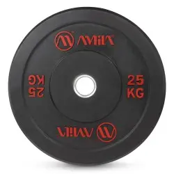 Δίσκος AMILA Black R Bumper Slim 50mm 25Kg