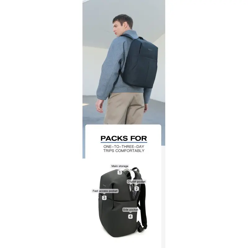 Σακίδιο Πλάτης Laptop 25L 15,6” Bange 3078 μαύρο