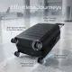 Σετ 3 βαλίτσες Newcom N1312 PC σετ 3 τεμαχίων 50x22x36 cm + 61x25x43 cm + 71x29x50 cm μαύρο