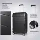 Σετ 3 βαλίτσες Newcom N1312 PC σετ 3 τεμαχίων 50x22x36 cm + 61x25x43 cm + 71x29x50 cm μαύρο