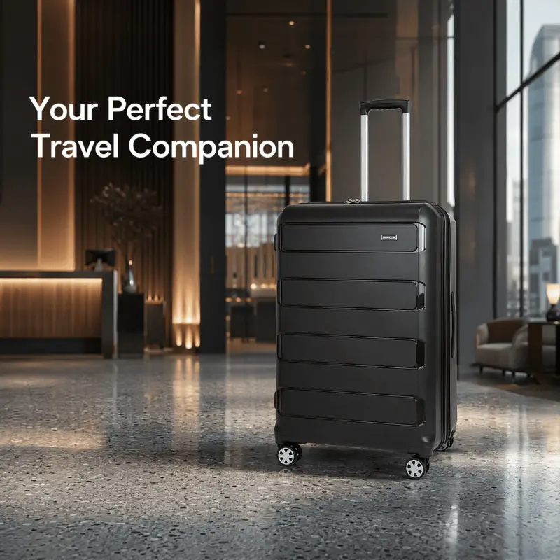 Σετ 3 βαλίτσες Newcom N1312 PC σετ 3 τεμαχίων 50x22x36 cm + 61x25x43 cm + 71x29x50 cm μαύρο