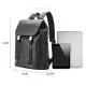 Δερμάτινο Σακίδιο πλάτης Αντικλεπτικό 24L Laptop 15,6” Bopai 61-123391 μαύρο