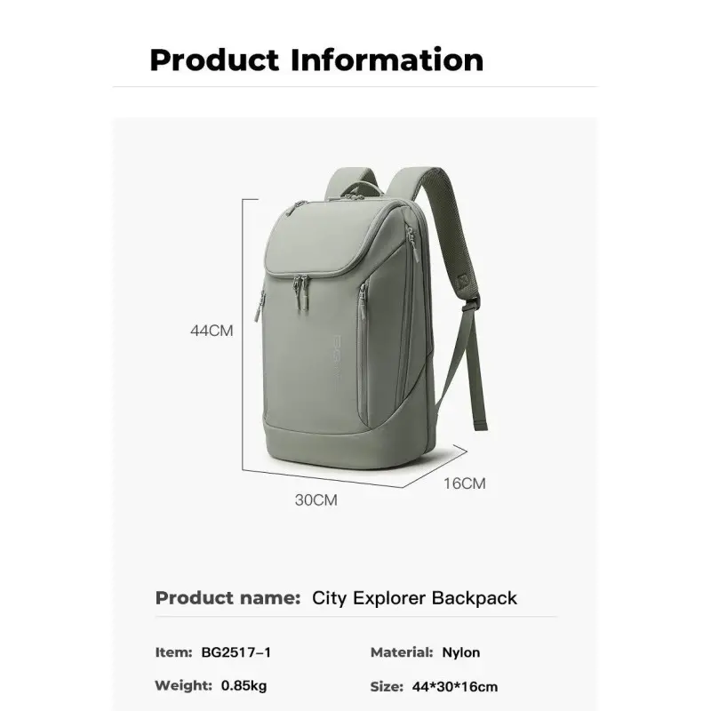 Επαγγελματικό σακίδιο 21L 15,6” Bange 2517-1 γκρι