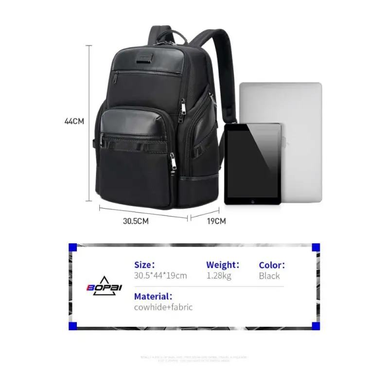 Backpack 26L Laptop 15,6” Bopai 61-126261 μαύρο