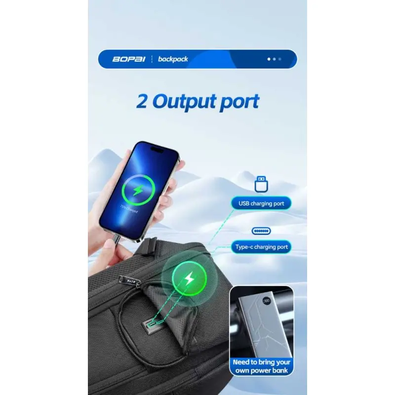 Σακίδιο με Σύστημα Ψύξης 29L 15,6” Bopai 61-128561 μαύρο
