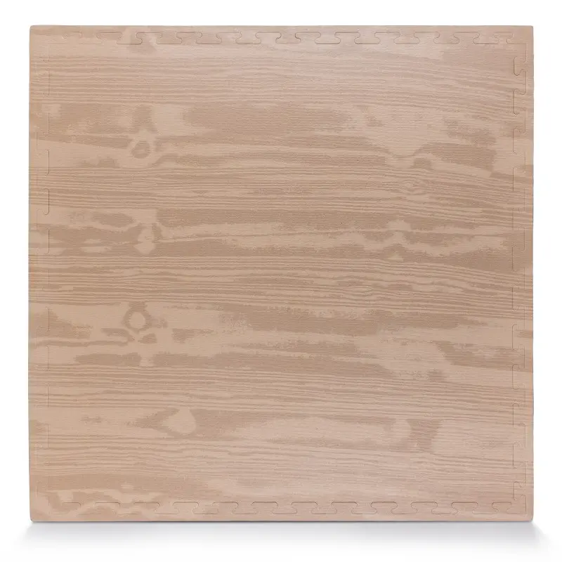 Δάπεδο Προστασίας Puzzle EVA 100x100x2,5 cm – Ξύλο / Μαύρο