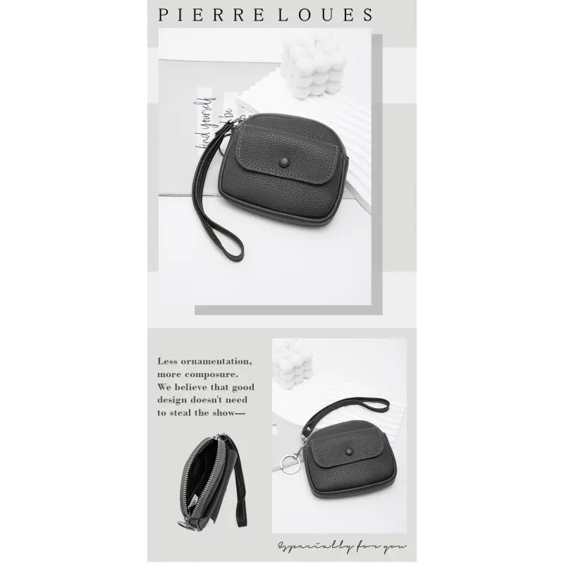 Mini Πορτοφόλι Χειρός Pierre Loues PL967-16-A01 μαύρο Πορτοφόλια Γυναικεία PL967-16-A01 μαύρο Pierre Loues Mini Πορτοφόλι Χειρός Pierre Loues PL967-16-A01 μαύρο
