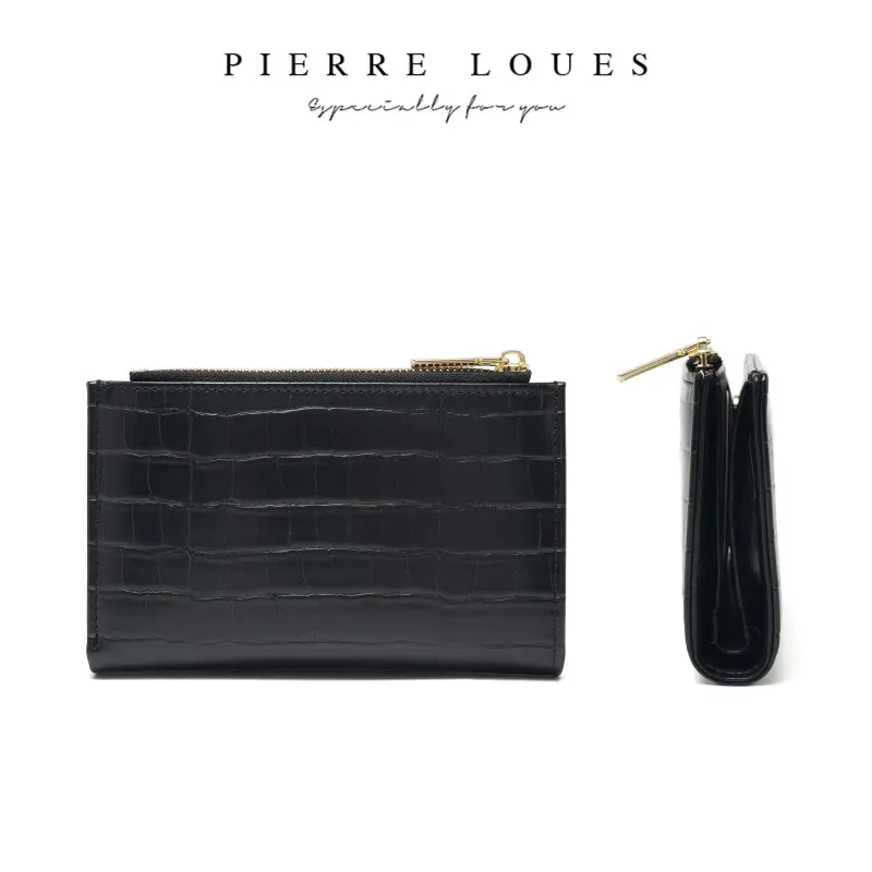 Γυναικείο Πορτοφόλι Κροκό Pierre Loues PL821-69 μαύρο