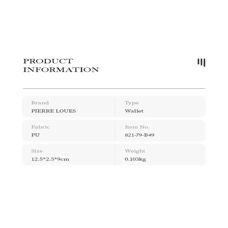 Πορτοφόλι Γυναικείο Μικρό Pierre Loues PL821-79-B49 μαύρο