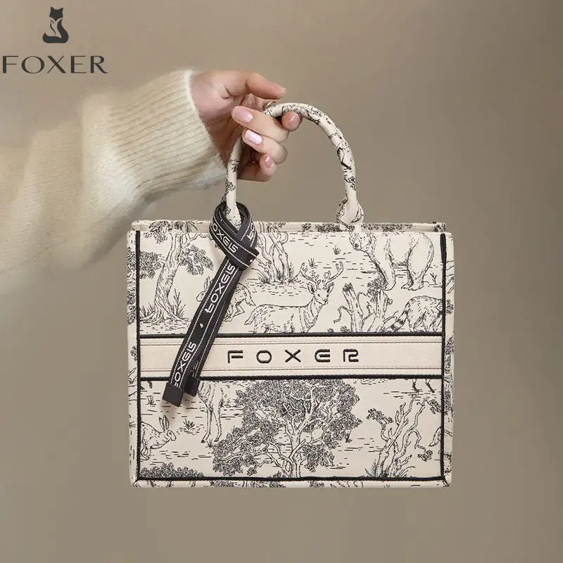 Γυναικεία Τσάντα Χειρός Foxer 9165033F black white