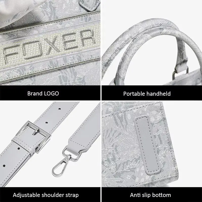 Γυναικεία Τσάντα Χειρός Foxer 9165028F ασημί