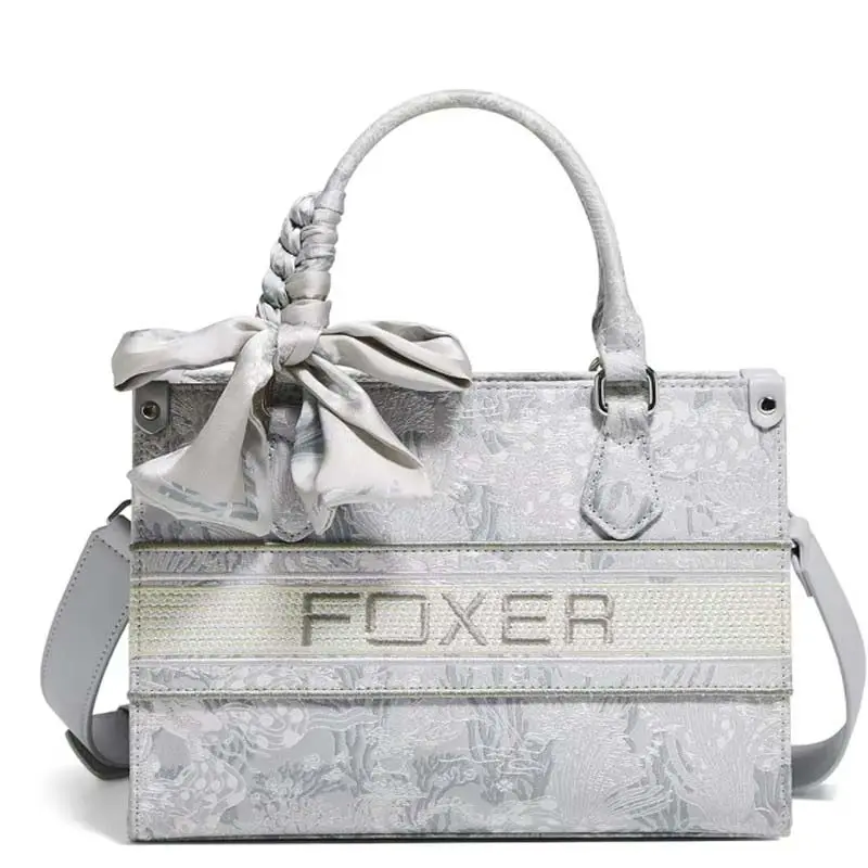 Γυναικεία Τσάντα Χειρός Foxer 9165028F ασημί