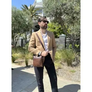 Δερμάτινο τσαντάκι ώμου Bull Captain DJB 023 καφέ Δερμάτινο τσαντάκι ώμου Bull Captain DJB 023 καφέ