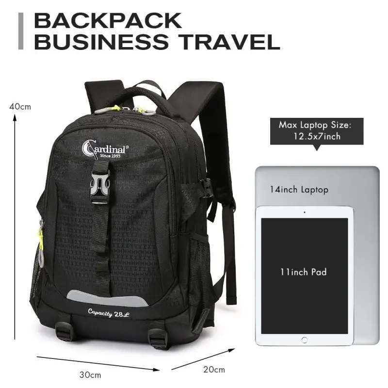 Σακίδιο Πλάτης 40Χ30Χ20 Καμπίνας Cardinal 28L 911 mini μαύρο