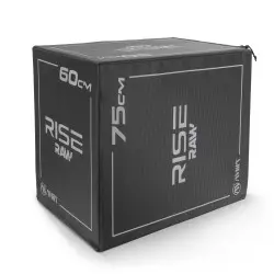 Πλειομετρικό Κουτί Plyo Box Raw Rise 50x60x75 cm - Μαύρο