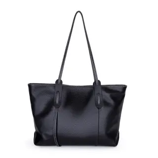 Δερμάτινη Γυναικεία Τσάντα Shopper Ώμου Cardinal 6334 black