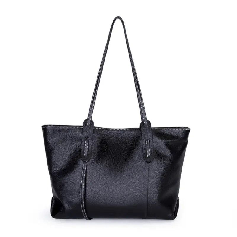 Δερμάτινη Γυναικεία Τσάντα Shopper Ώμου Cardinal 6334 black