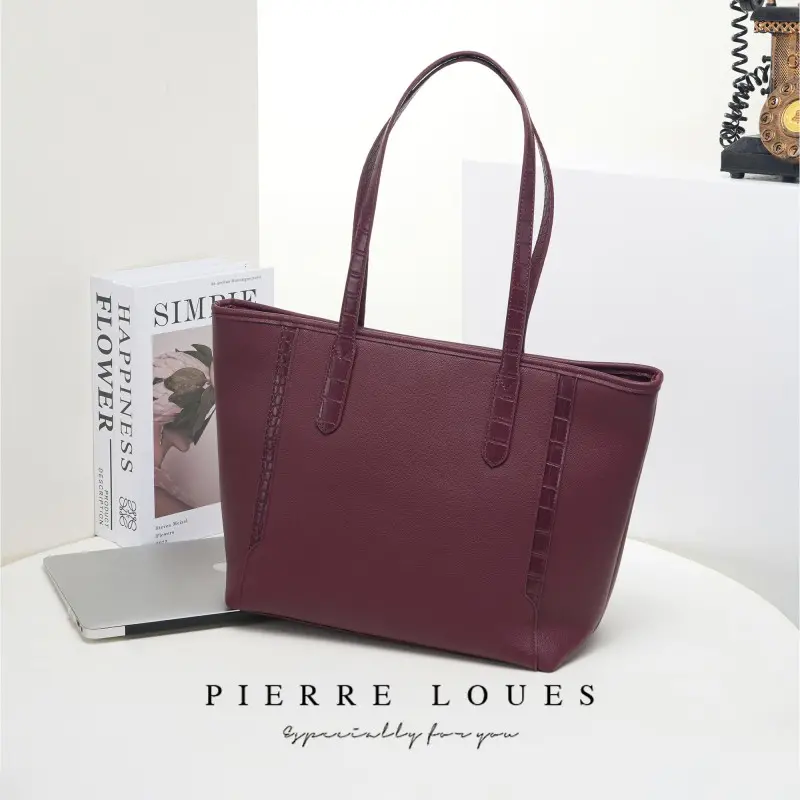 Γυναικεία Τσάντα Ώμου Shopper Pierre Loues PL914-105 μπορντό