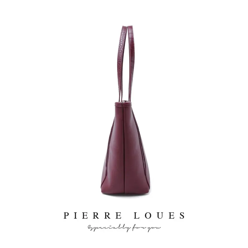 Γυναικεία Τσάντα Ώμου Shopper Pierre Loues PL914-105 μπορντό