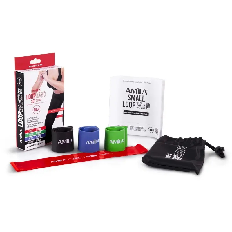 Amila Set Λάστιχα Αντίστασης Small LoopBand (Light - Ultimate) - 96605 Λάστιχα Γυμναστικής | Aerobic 96605 Amila Amila Set Λάστιχα Αντίστασης Small LoopBand (Light - Ultimate) - 96605